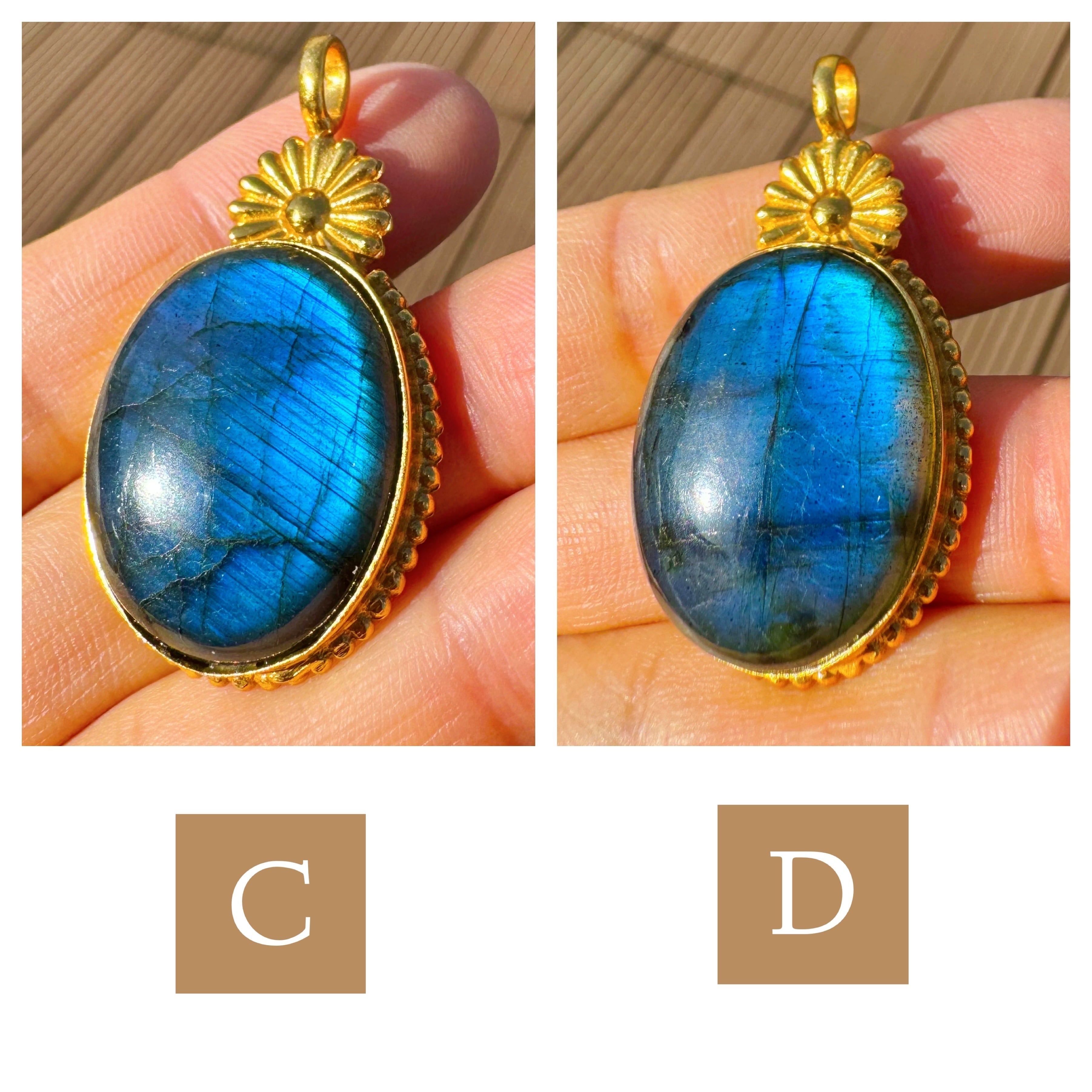 Flower×Labradorite Necklace(マダガスカル産セミオーダーフラワー 