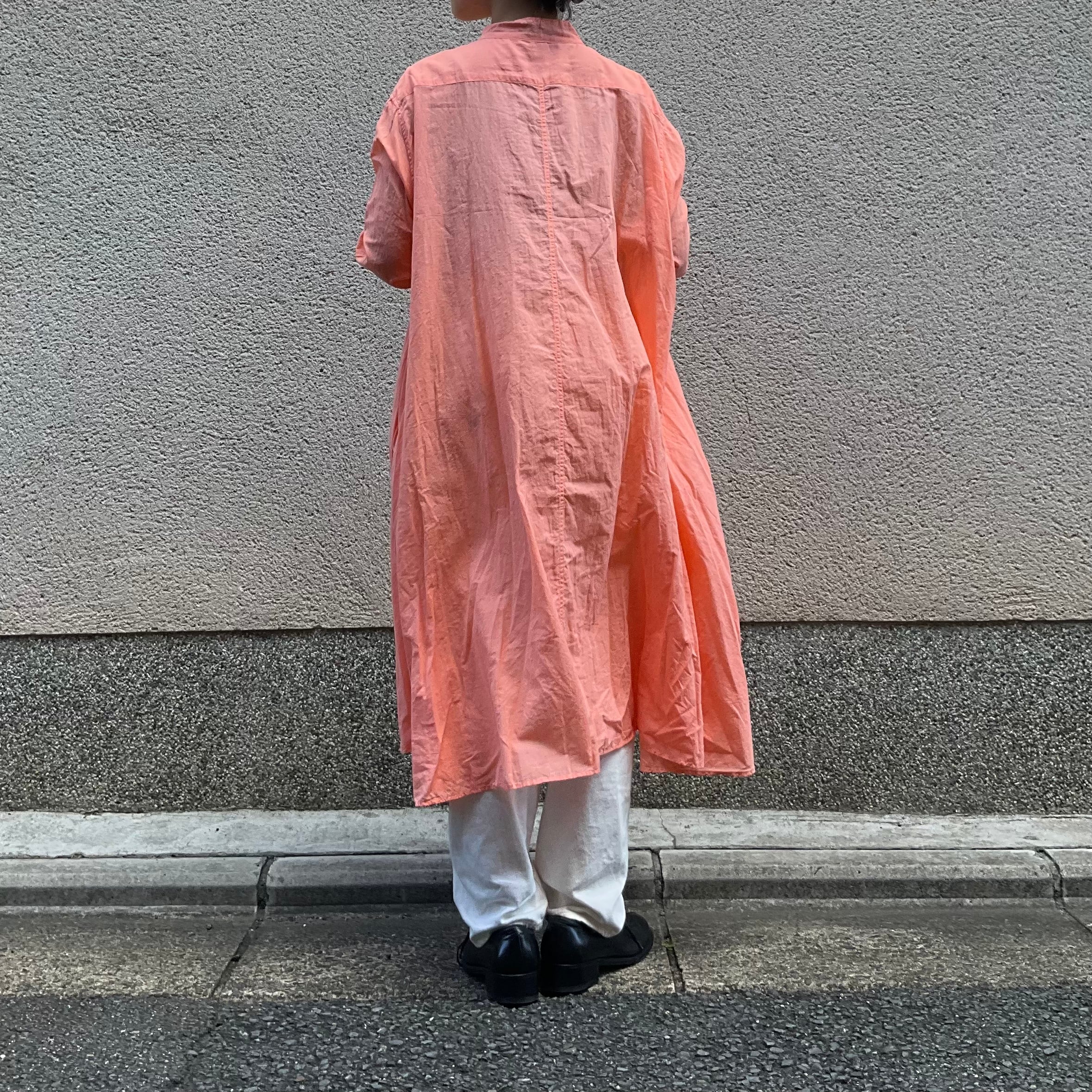 R&D.M.Co-/OLDMAN'S TAILOR カディコットンstand collar drape shirt