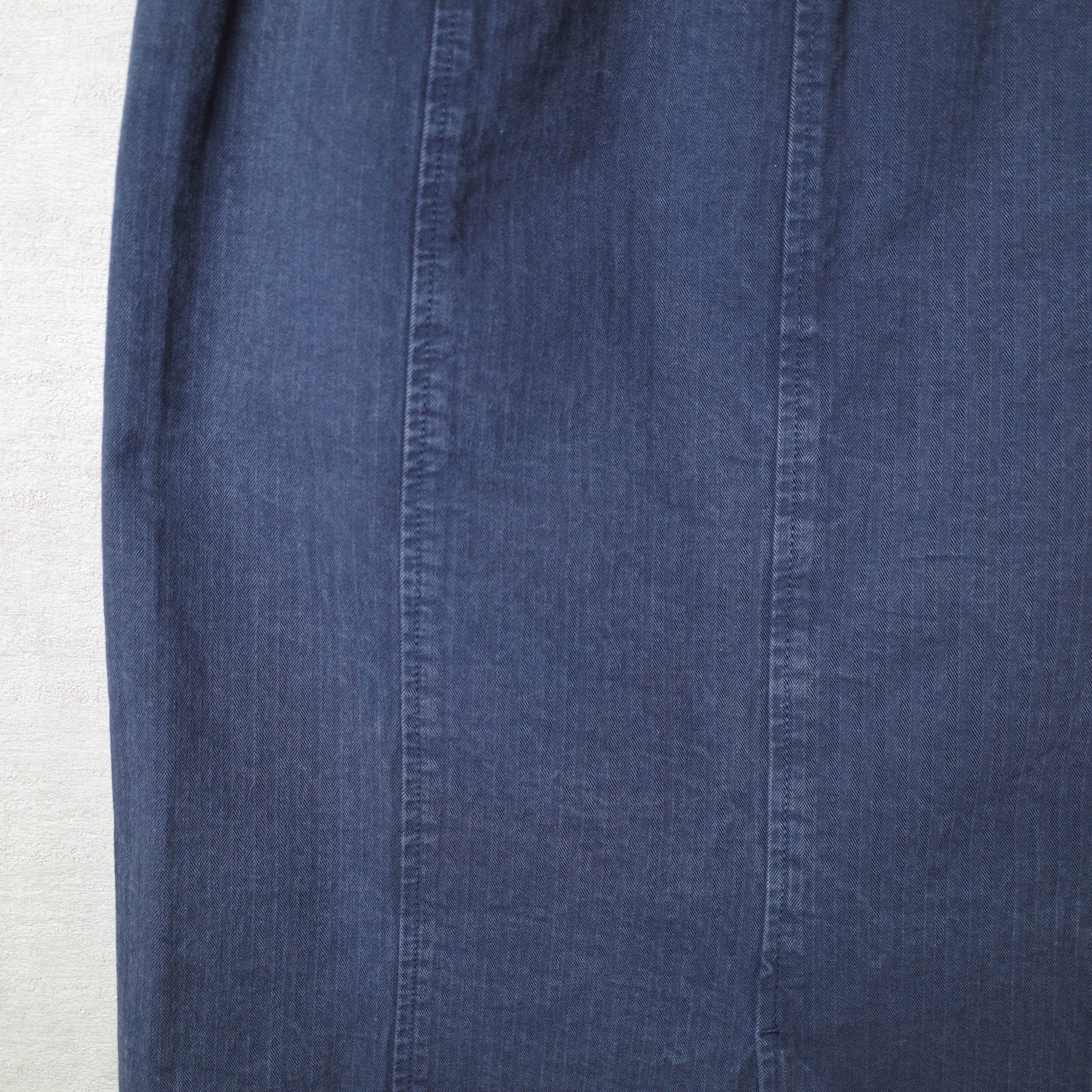 [NEW] BLACK by MOUSSY	JAPAN MADE HERRINGBONE PENCIL SKIRT NAVY 070BA311-0030