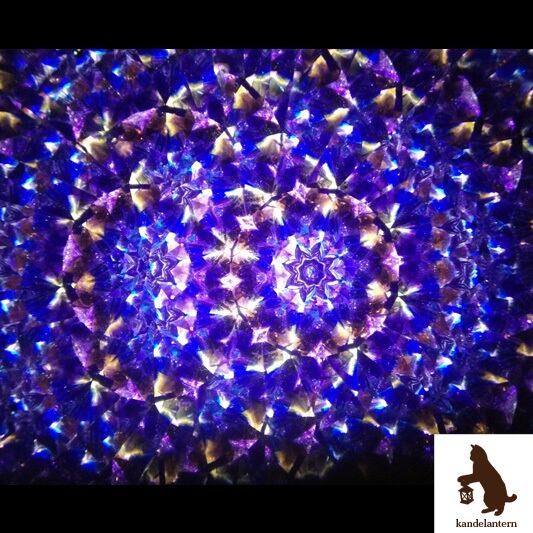 万華鏡(月夜のオーロラ)ステンドグラス kaleidoscope【送料無料
