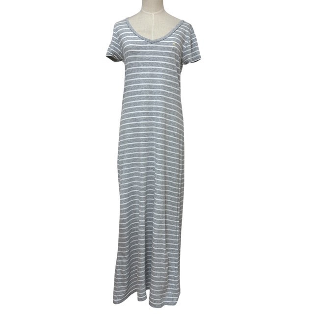 古着 アーノルドパーマー タイムレス Tシャツワンピース クリーニング済み ボーダー柄 マキシ丈 レディース サイズ2