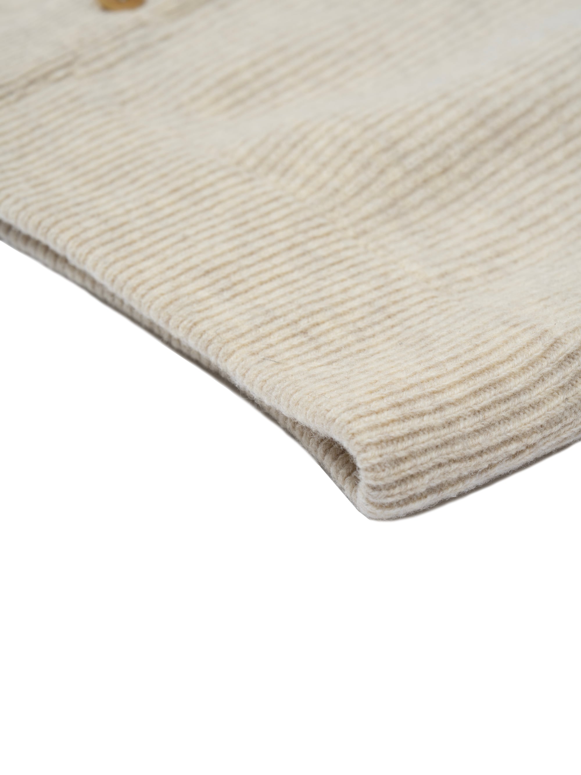 Super Comeback Lamb Wool Crew Neck Cardigan (beige) | OVY