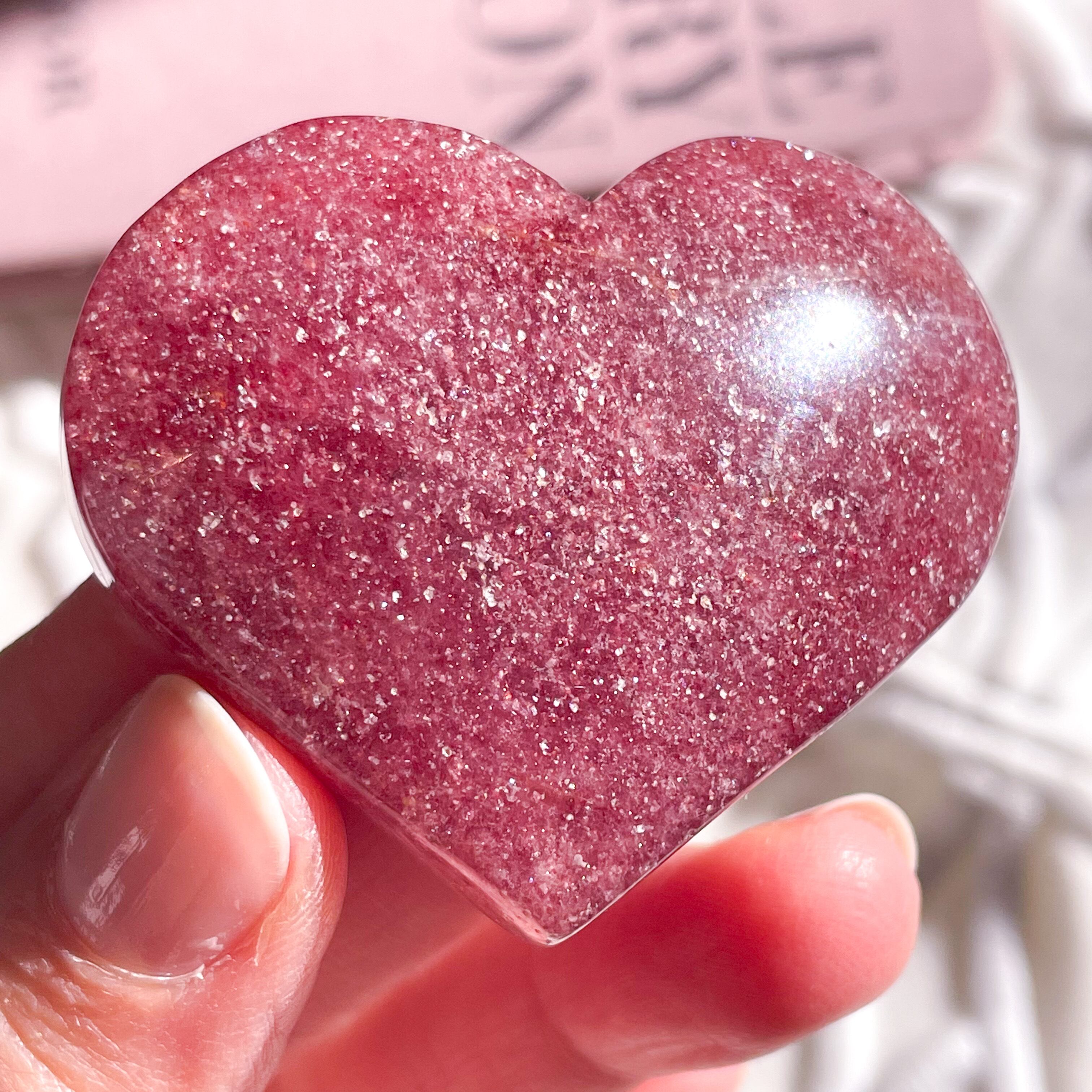 Strawberry Quartz Heart 1 ✧ ストロベリークォーツ | FLUXY - 天然石