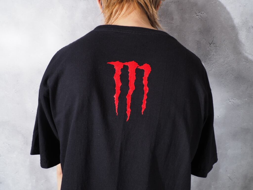 Monster energy Bi color logo printed Tee
