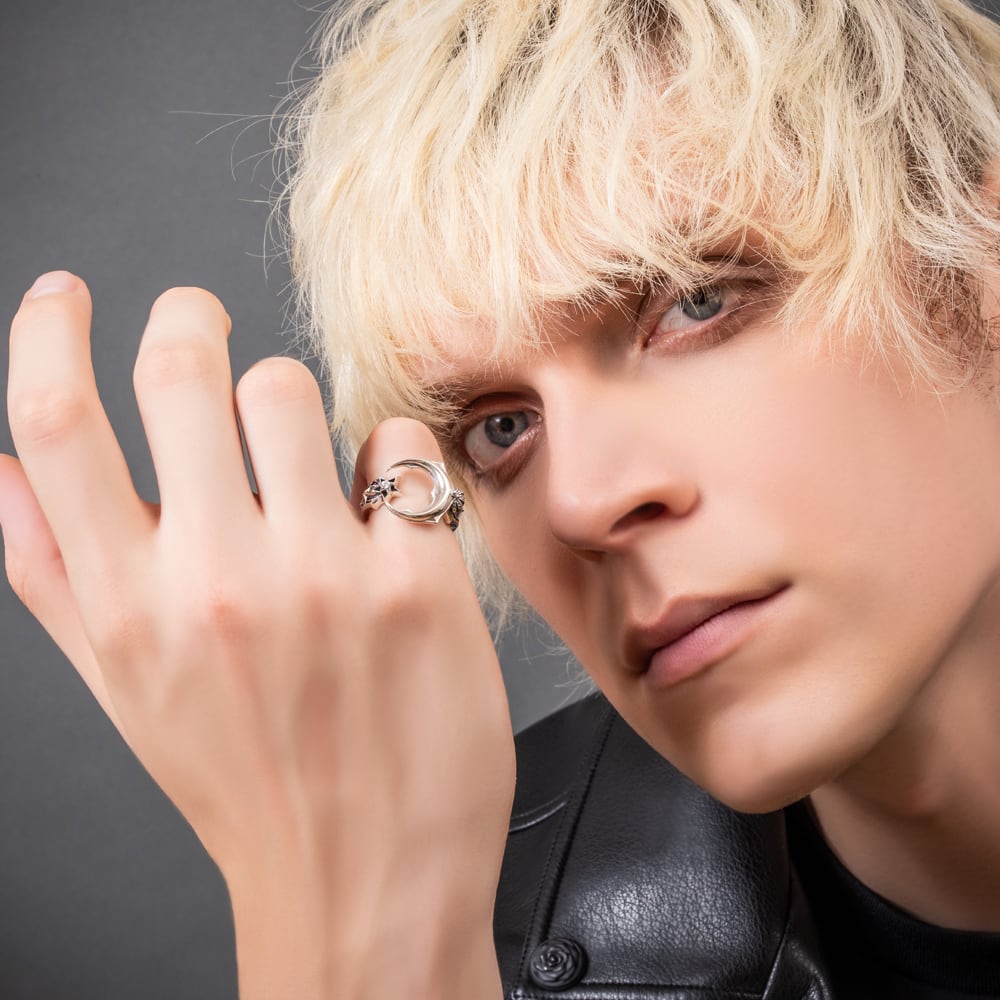 クレセントムーンリング AKR0071 Crescent moon ring シルバー