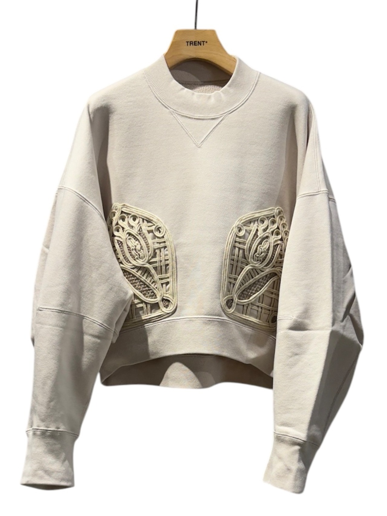 【25SS】Mame Kurogouchi マメ クロゴウチ / Cording Embroidery Cropped Sweatshirt - 3