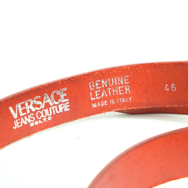 versace jeans couture】vintage used clothing belt red leather (smop000154) |  smooth operator