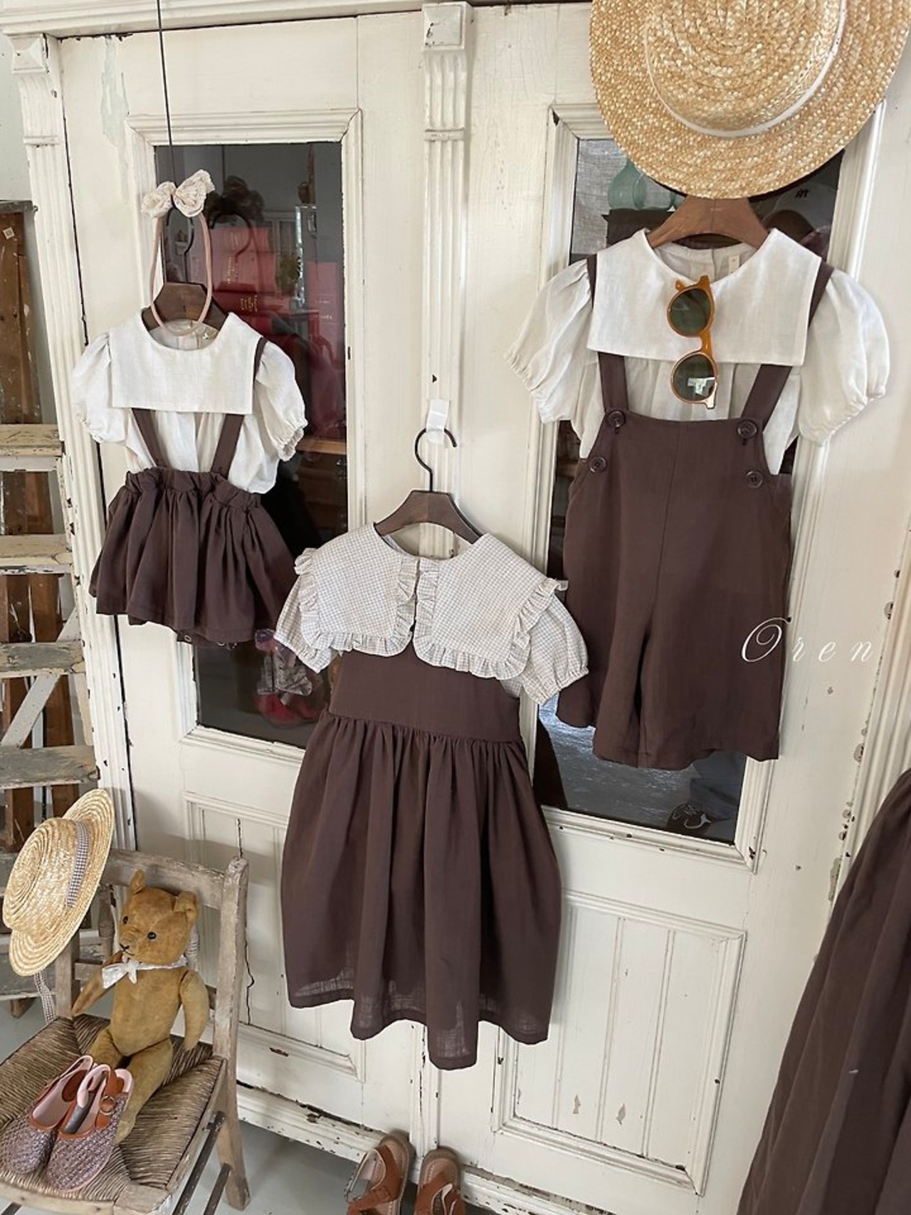 [Oren] Blair Suspenders Pants Kids / [오렌] 블레어멜빵팬츠키즈