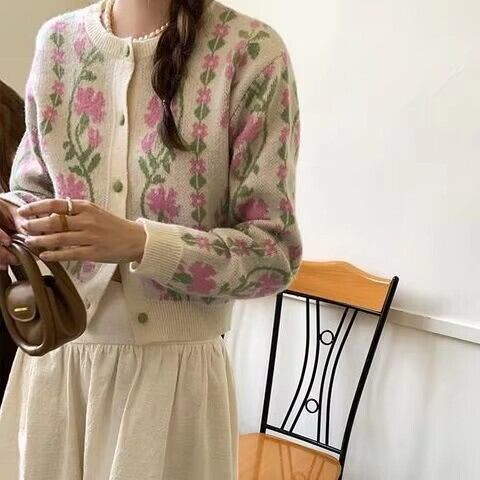 ヴィンテージフラワーカーディガン