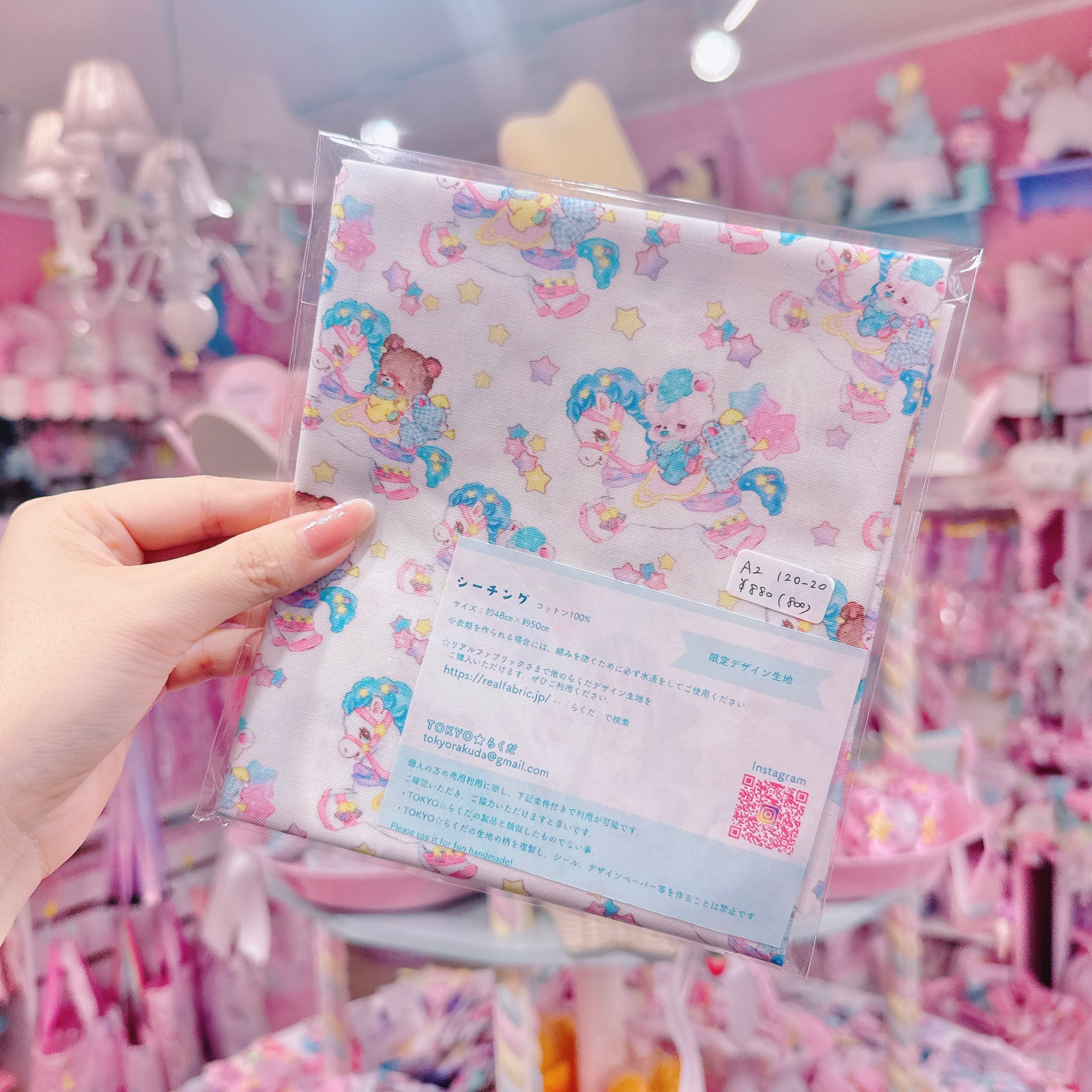 【A2】120-20シーチング生地約48×50cm