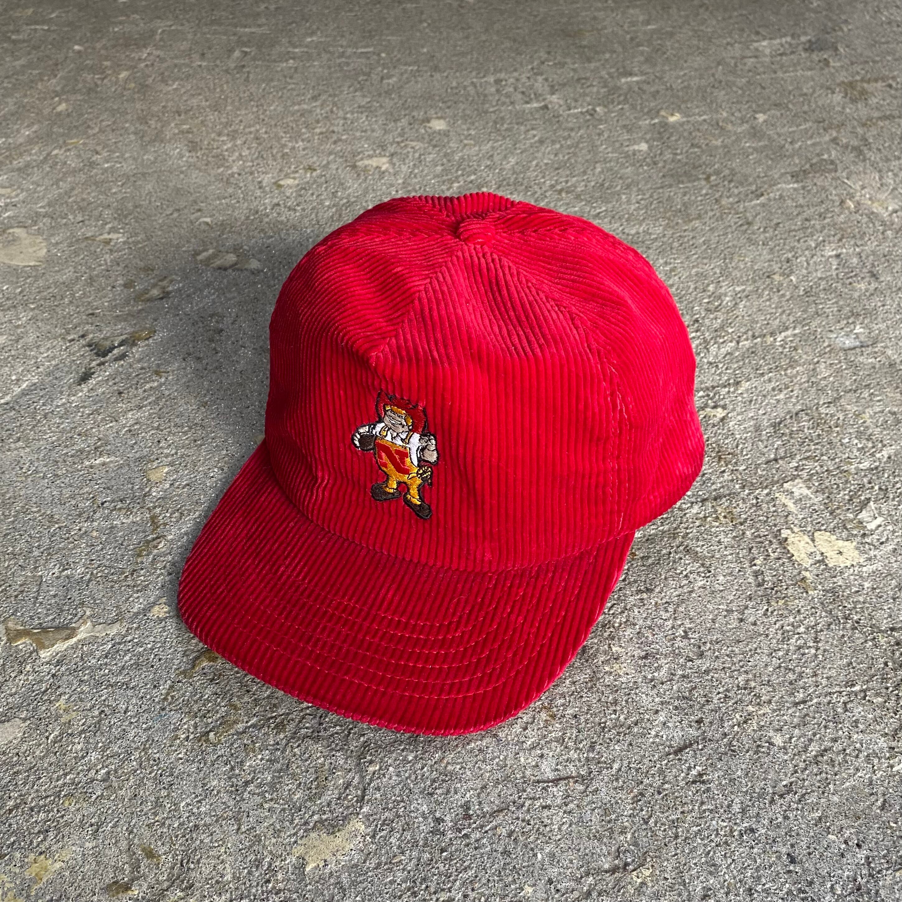 90s Nebraska Cornhuskers mascot logo corduroy cap【仙台店】