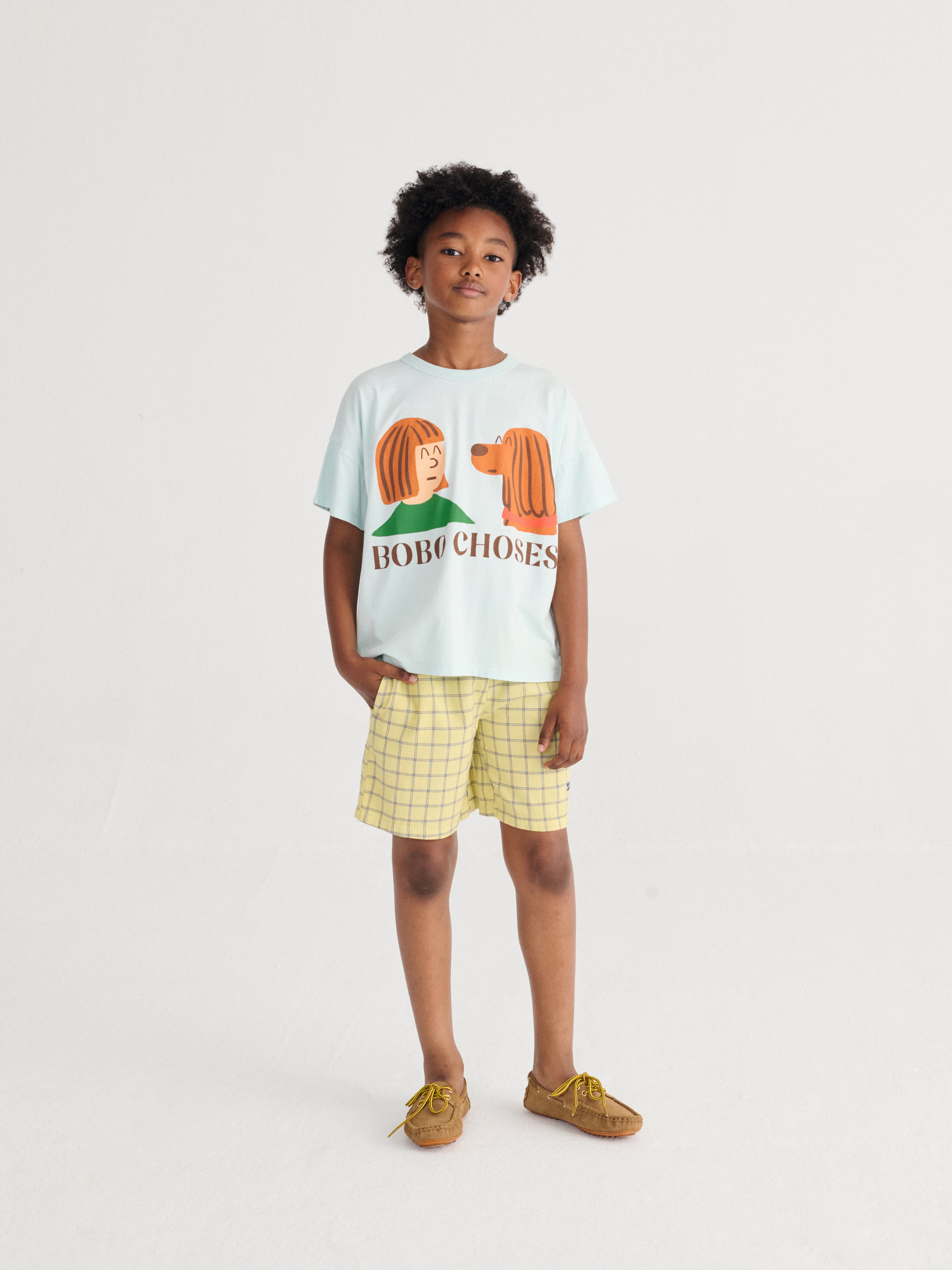 bobochoses Tシャツと短パンセット 26SS】bobochoses(ボボショセス)Friends In A Pikle T-shirt(2-3y/4-5y