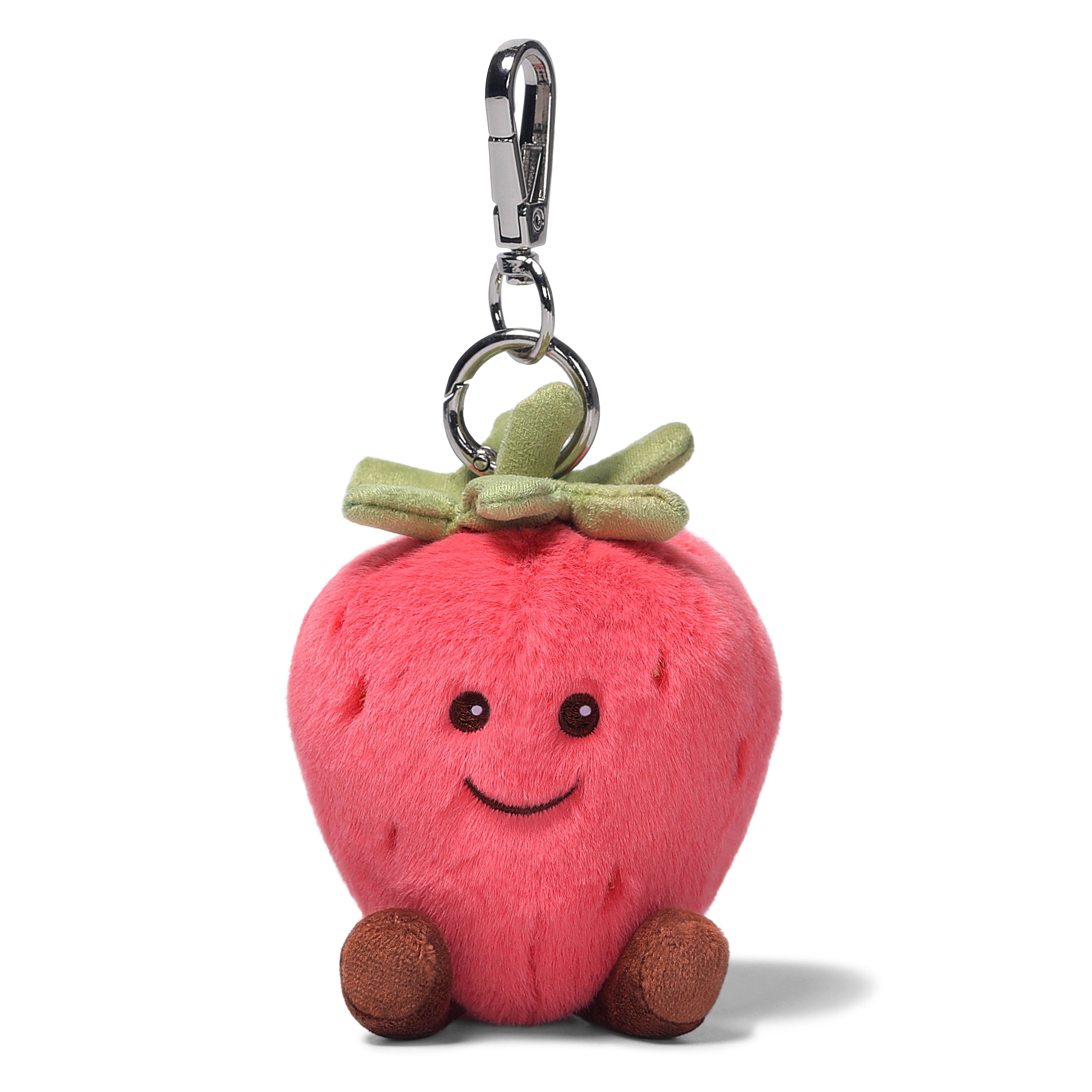 Cream Strawberry Bag Charm_MC600285B