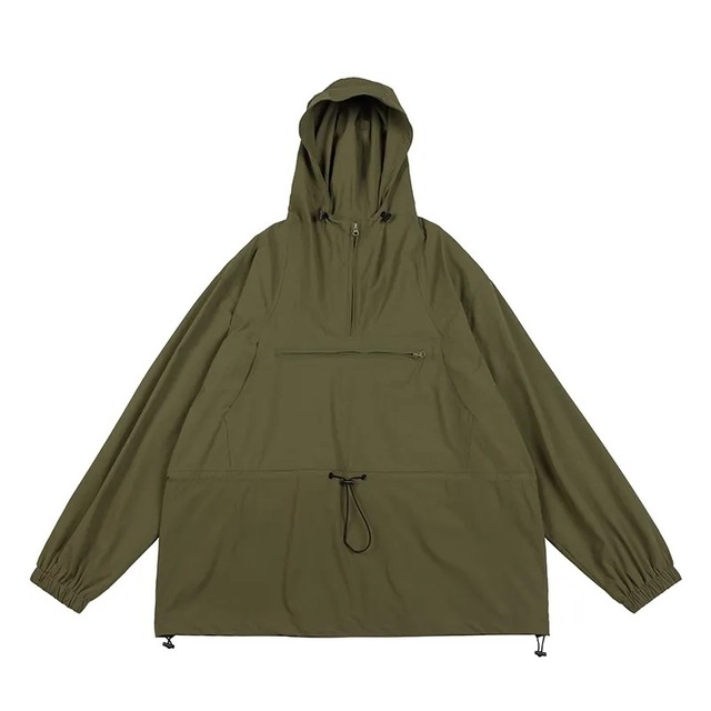 ハーフジップ 長袖 オーバーサイズ アノラック  H00010