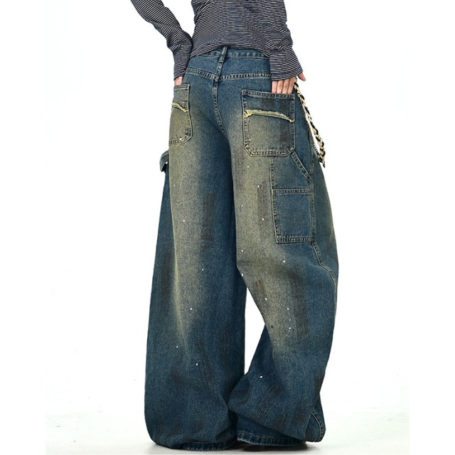 washed painted denim　ウォッシュドペイントデニム　J1323