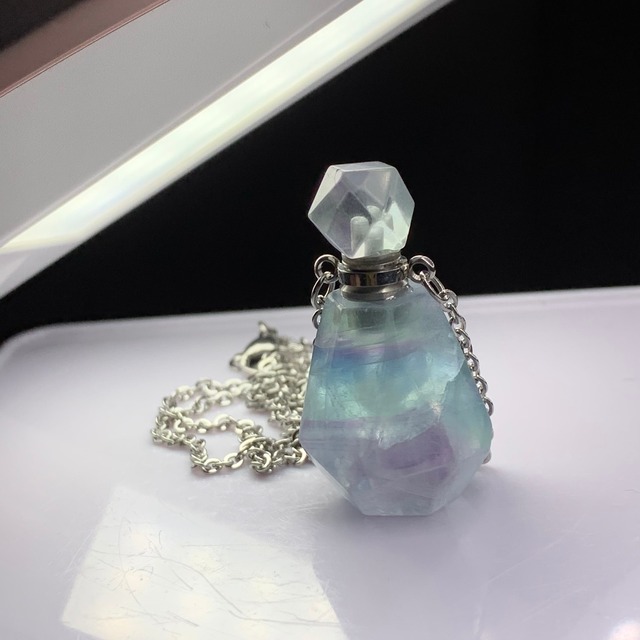 ブルー×パープルグラデーションフローライト・ミニ香水瓶