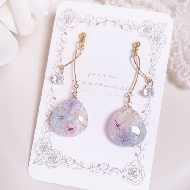 【オーダー受付】Ricochet "リコシェット"  ジルコニアピアス/イヤリング（rapunzel）