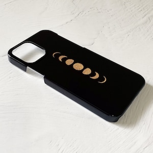 名入れ可能・月の満ち欠け GOLD MOON iPhoneケース ハードケース Androidケース