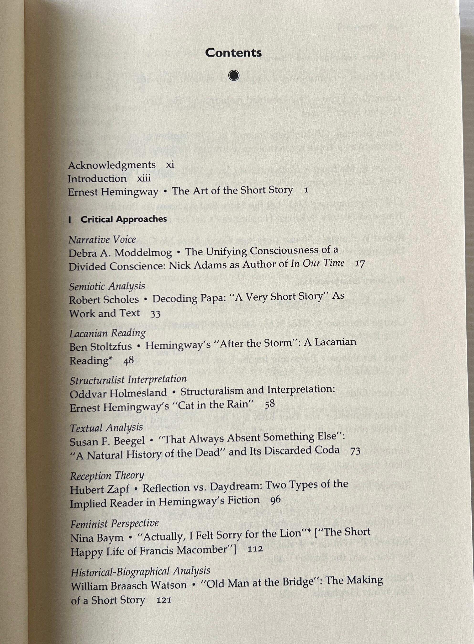 New Critical Approaches To The Short Stories Of Ernest Hemingway / Jackson J. Benson / Duke University Press