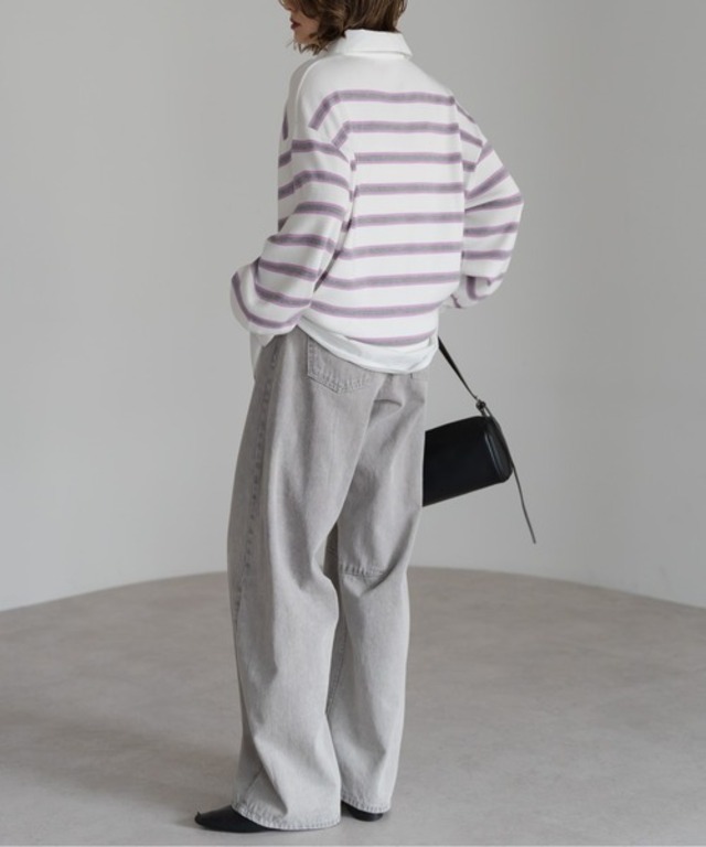 カーブライン立体シルエットデニムパンツ