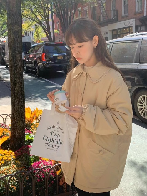 (予約) LIFFEY / Pebble padded half coat 2color