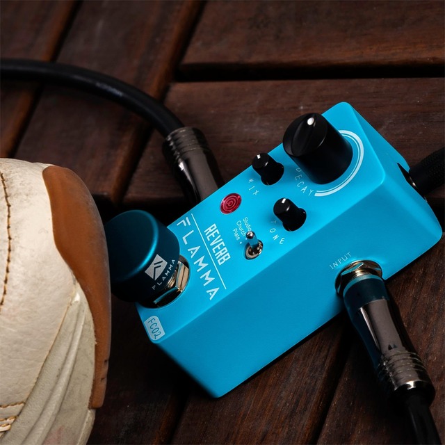 FLAMMA FC02 ミニ リバーブ ペダル デジタル ギター ペダル 3 リバーブ エフェクト 教会 プレート スタジオ トゥルー バイパス付
