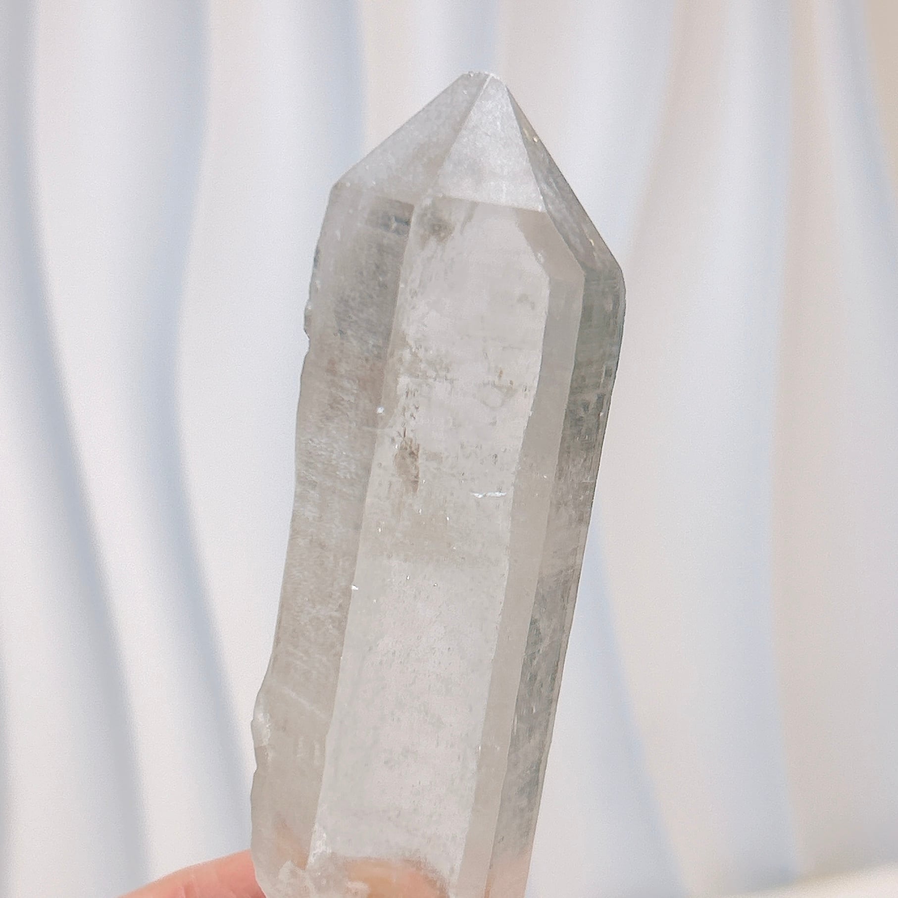 E18093】セルフヒールド 両錐 水晶 クォーツ ヒマラヤ水晶 ヒマラヤ産