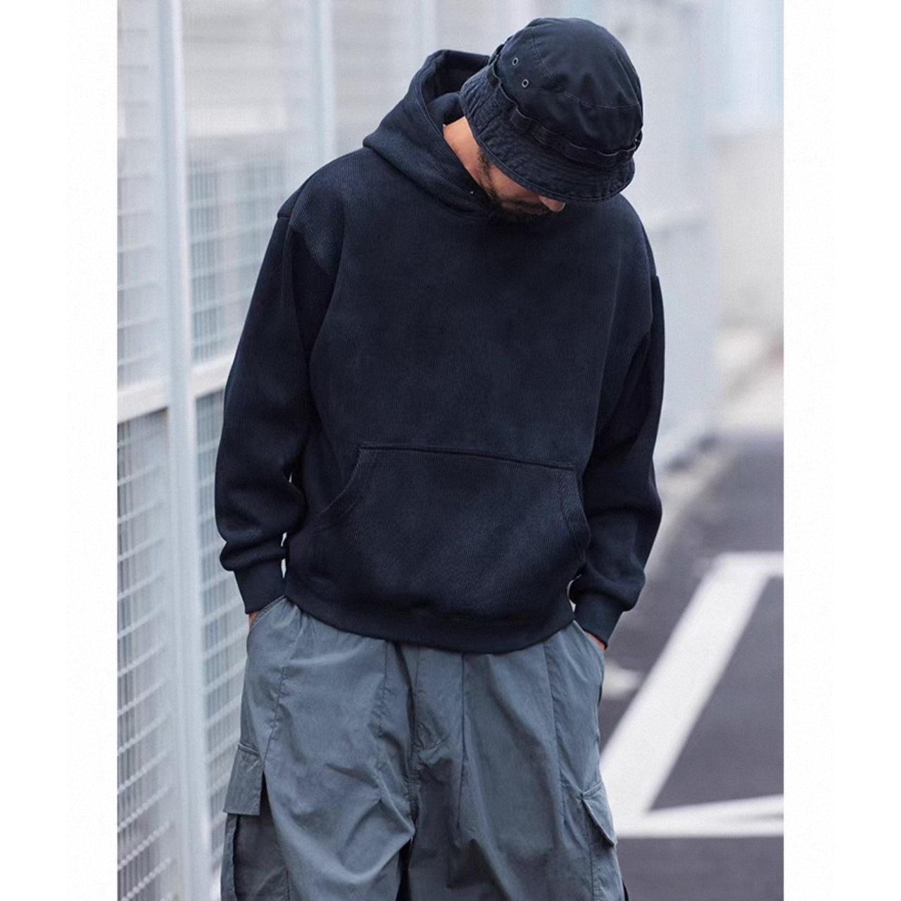 Vintage tone street hoodie 1214 - 9