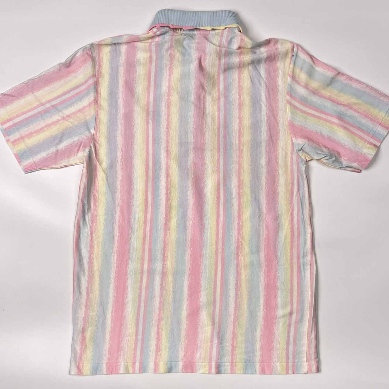 Black & White SPORTSWEAR ブラックアンドホワイト ストライプ 半袖 ポロシャツ M/マルチ レディース ゴルフ