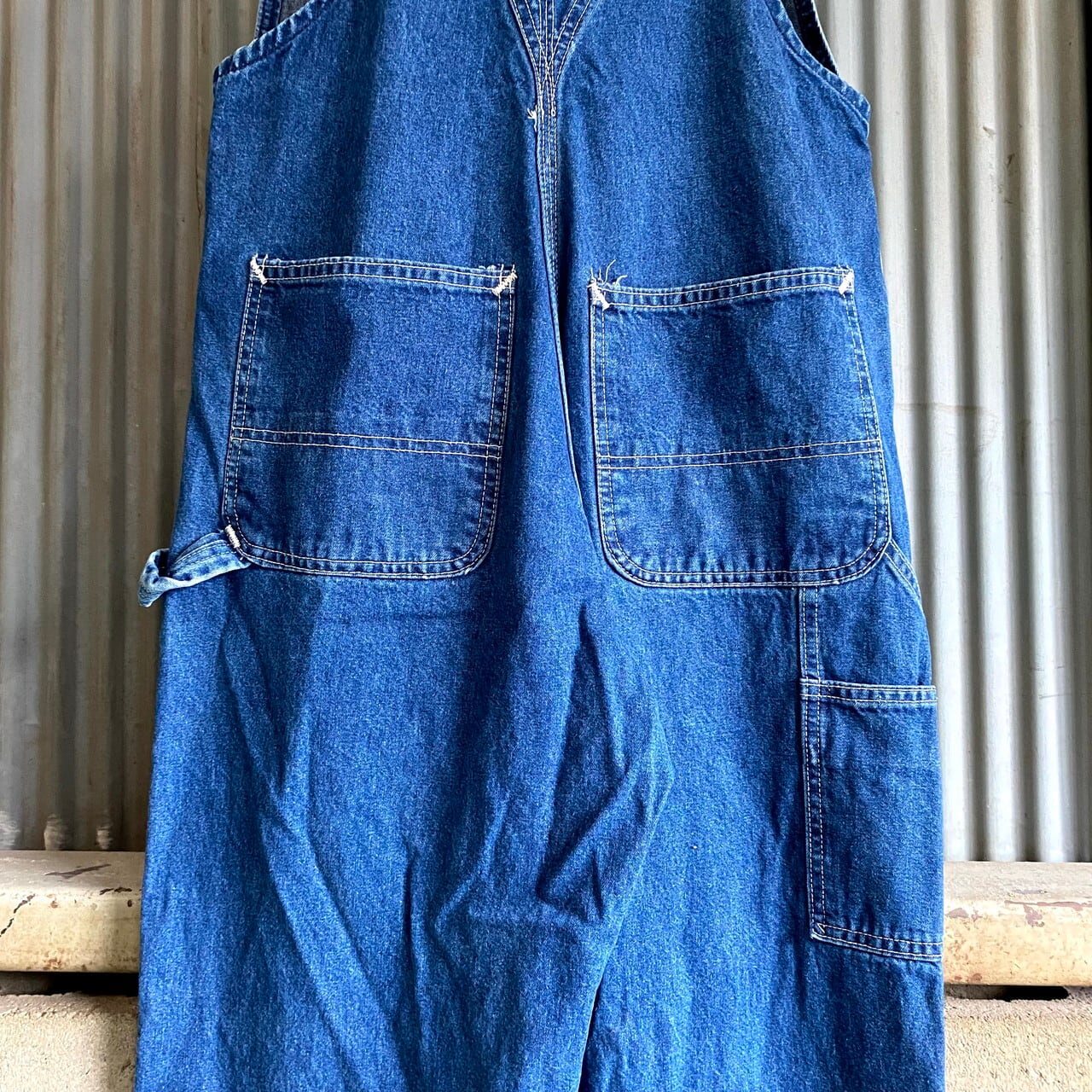 Carhartt カーハート デニム オーバーオール パッチワーク ダブルニー