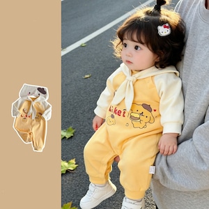 ベビー 春新作 韓国風 カバーオール セーラーカラー つなぎ