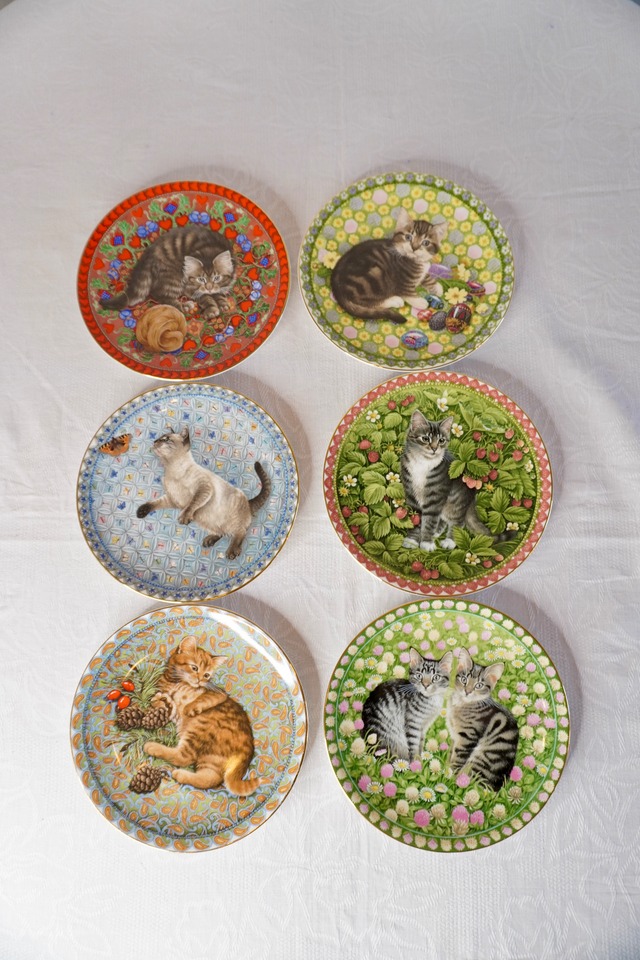 イギリス ヴィンテージ 猫 絵皿 コレクションプレート | VINTIQUES