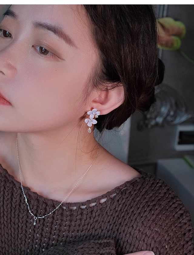 リフェイ 紫藤の花ピアス 실속