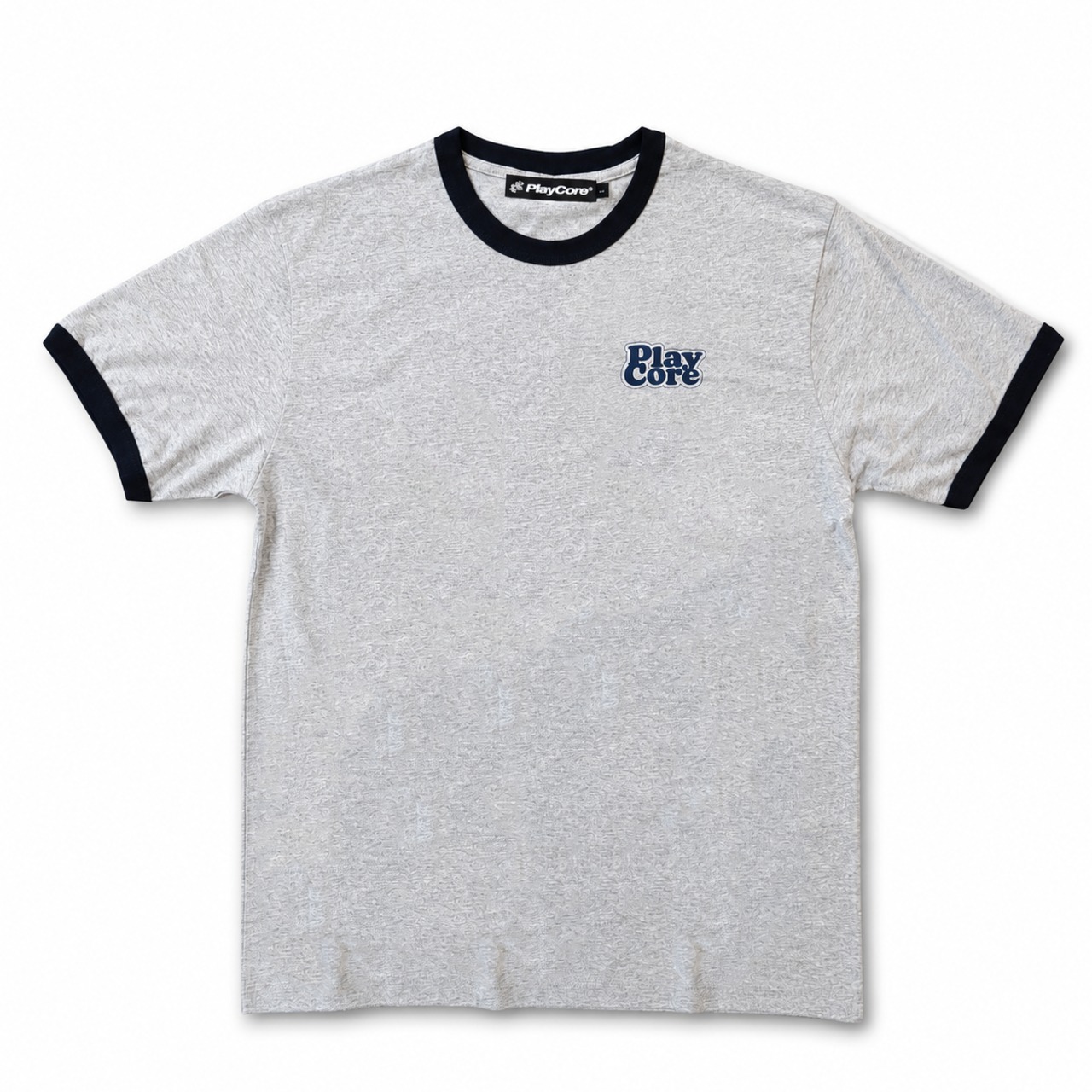 Logo Ringer Tee / GRAY×NAVY - 1