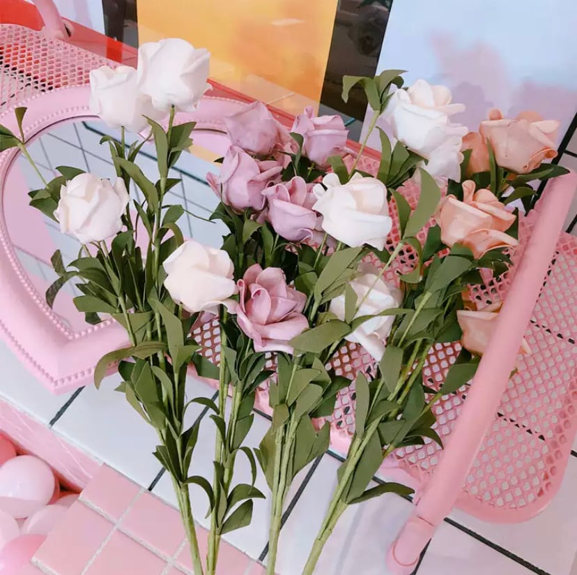 【ピンクハウス＊ロングワンピース】グリーン　緑　薔薇　ピンク　花柄　可愛い　上品