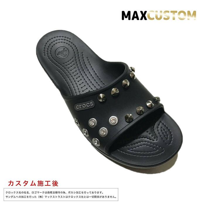 クロックス crocs パンク カスタム 赤 クロックバンド 22～29 新品