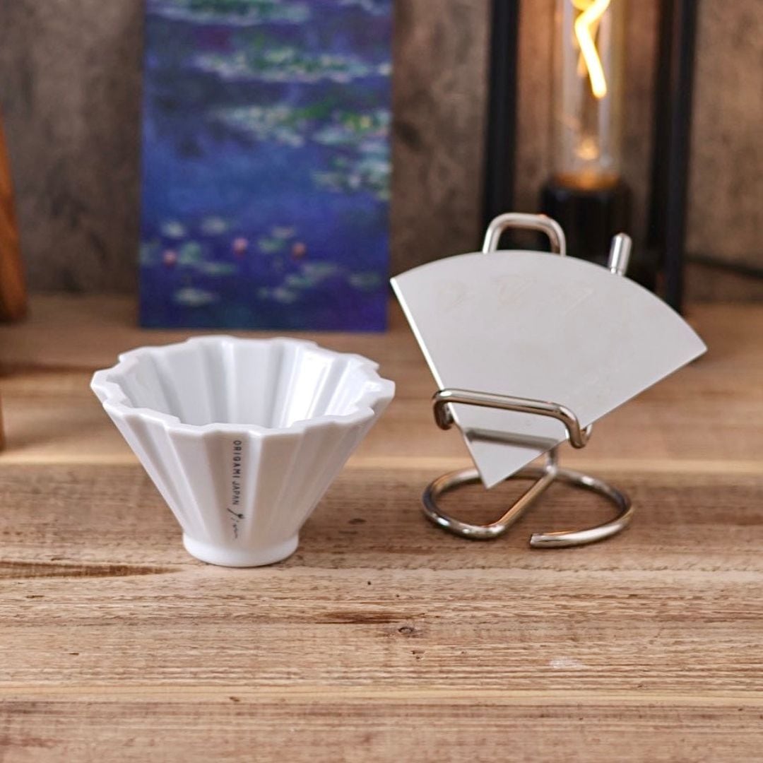ORIGAMI Pinn Dripper + Jig White | COFFEE LAB KOMAMEYA