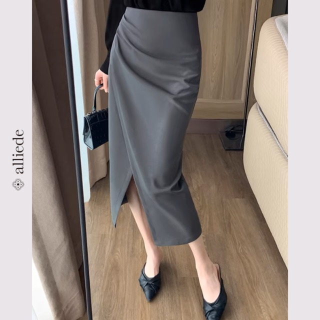 フロントスリットミディタイトスカートA3541