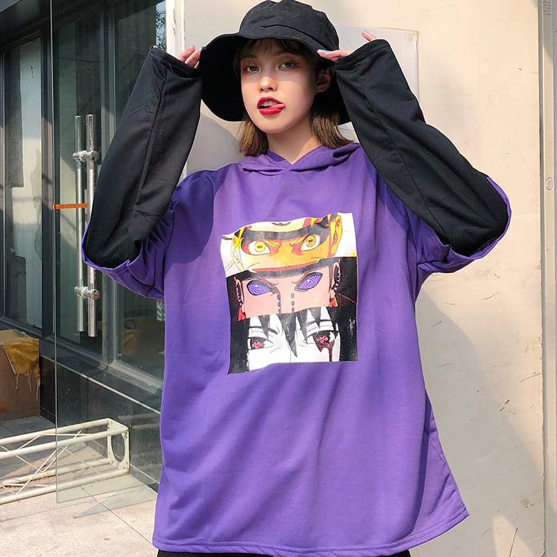 トップス Tシャツ レディースファション 新作 韓国風 シンプル デート フード付き 長袖 ゆったり 大きいサイズ M L LL 3L 可愛い  合わせやすい パープル グリーン 重ね着風 | elegant powered by BASE