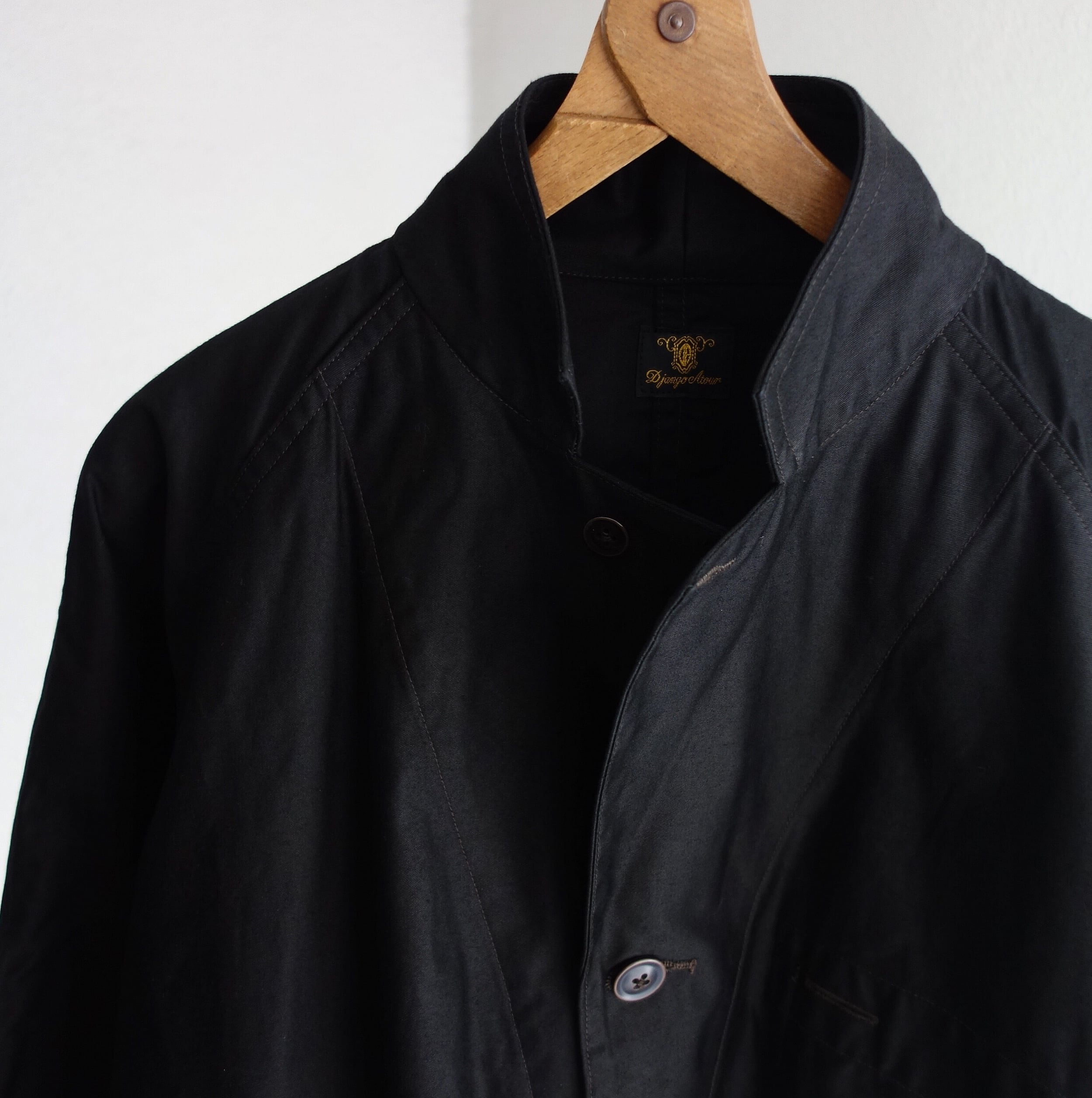 classic moleskin maquignon coat / maquignon black