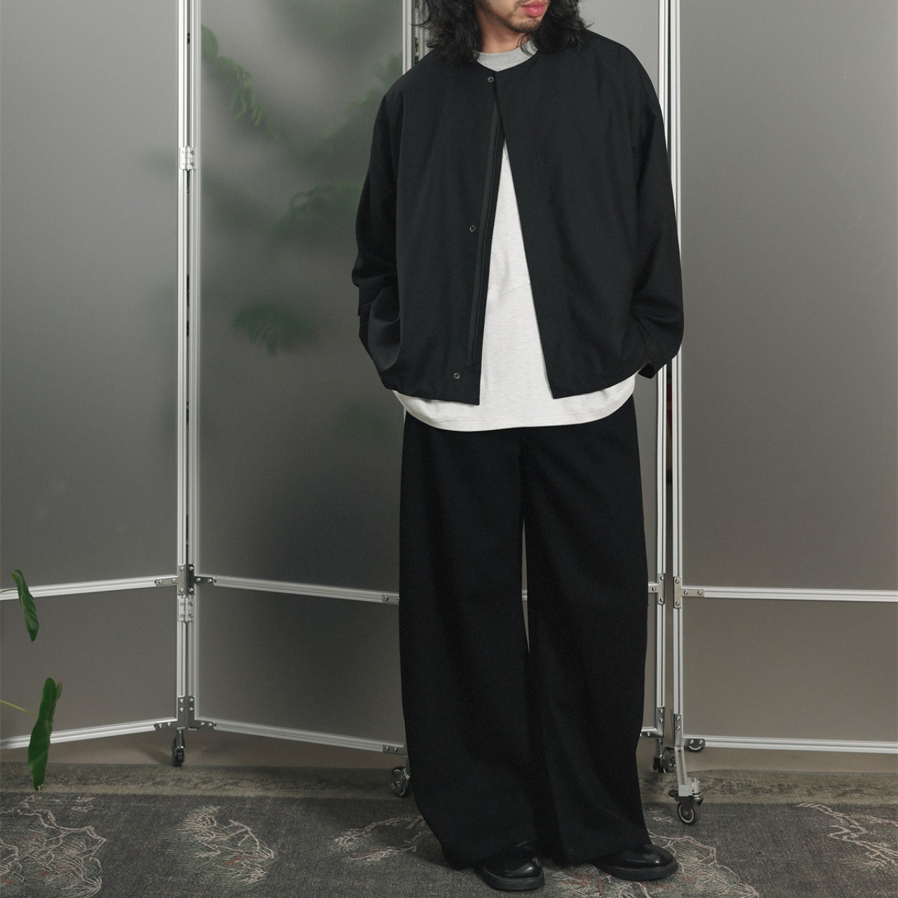 オールブラック・フローカーブデニム N3576 - 3