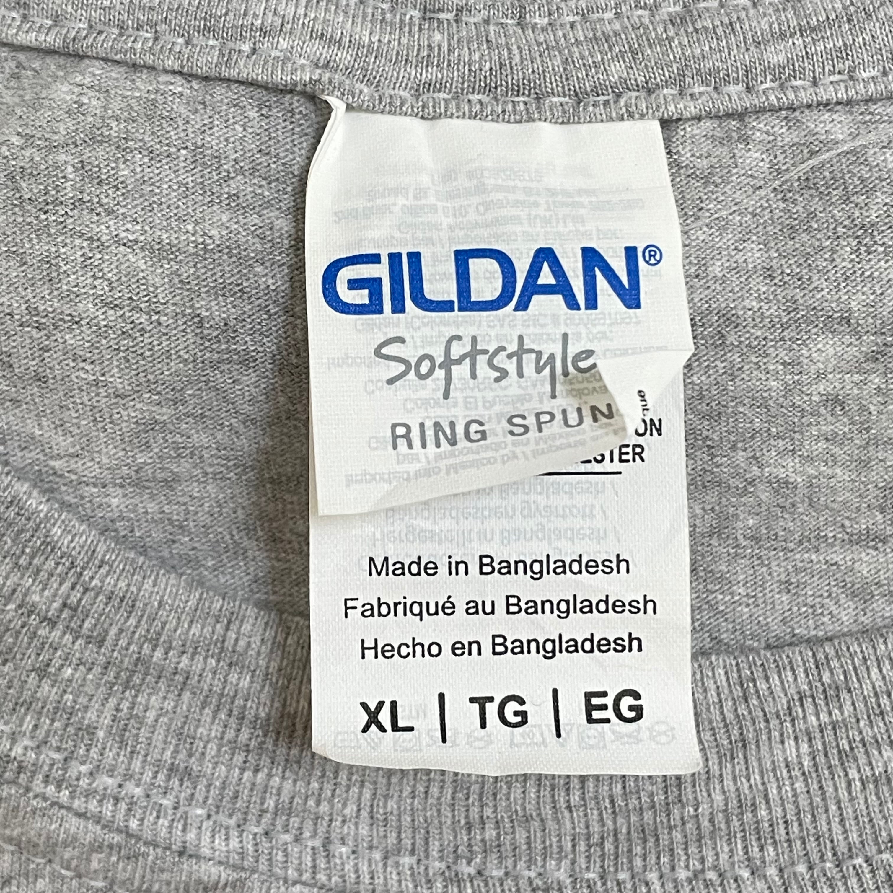 GILDAN】フットボール プリントTシャツ XL ビッグサイズ グレー 半袖