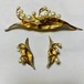 Vintage BOUCHER LILIY OF THE VALLEY Earrings & Blooch