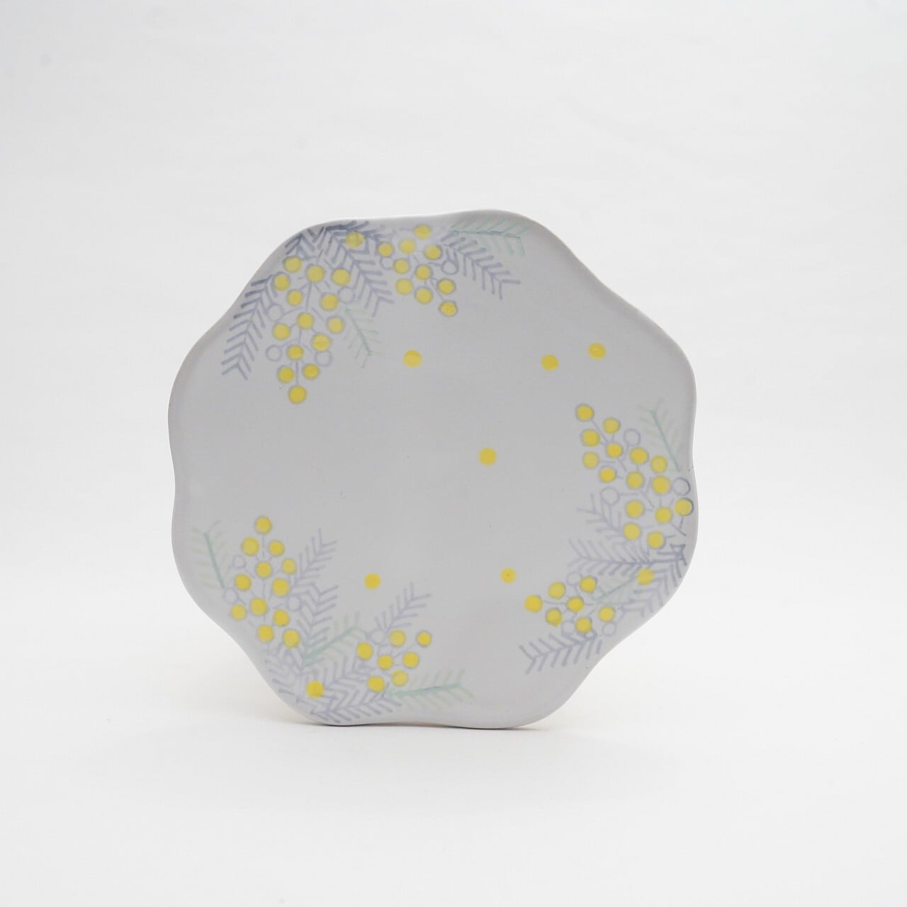 【木村扶由子】ひらこ皿 ミモザ 4-C