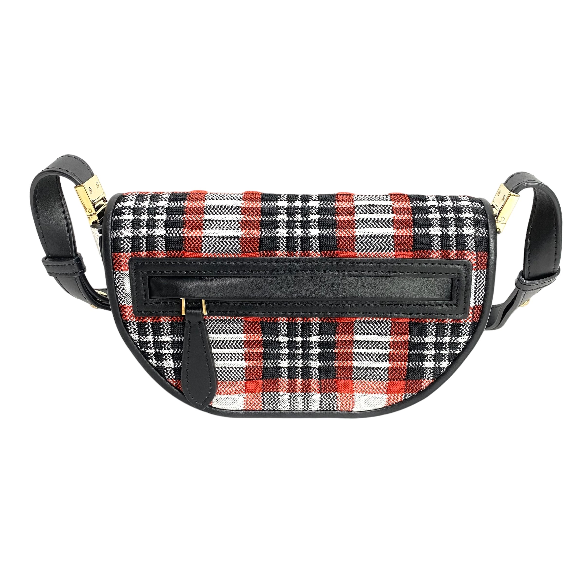 Burberry バーバリー オリンピア ショルダーバッグ レッド×ブラック