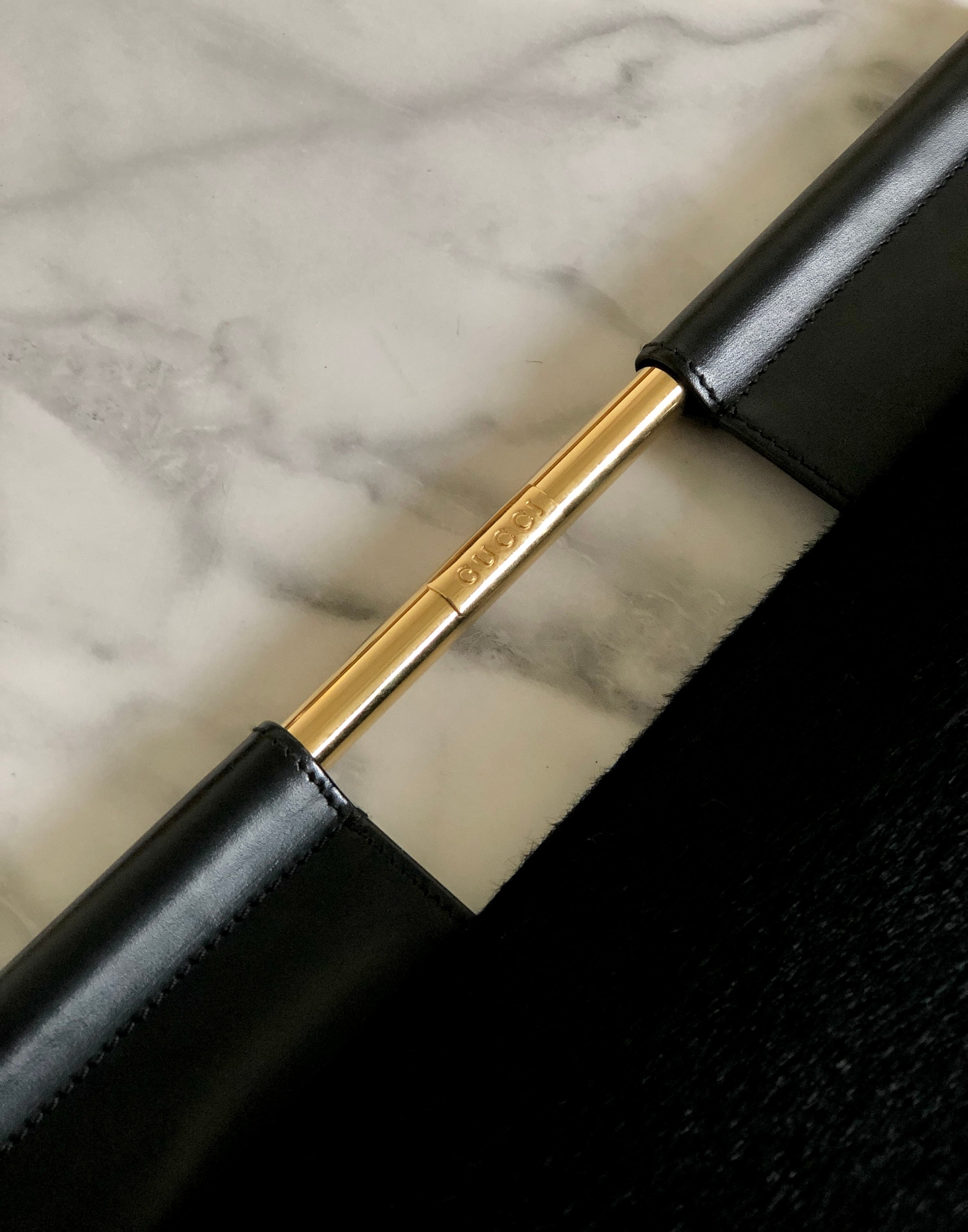 GUCCI グッチ ロゴ ハラコ メタルハンドル フラップ 2WAY ハンドバッグ