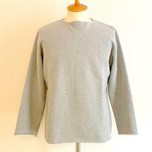 Hanging Knitting Plain Stitch Fabric Cut-Off Big 9/S Tee　 Tsurimoku Gray