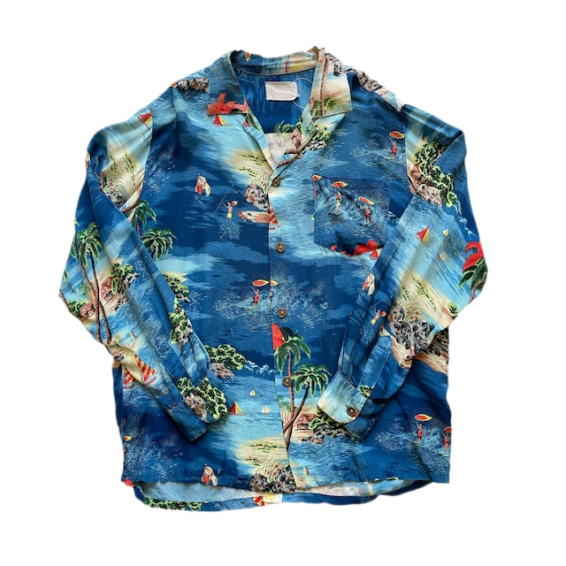 60's vintage aloha shirts L/S ヴィンテージ アロハシャツ 古着