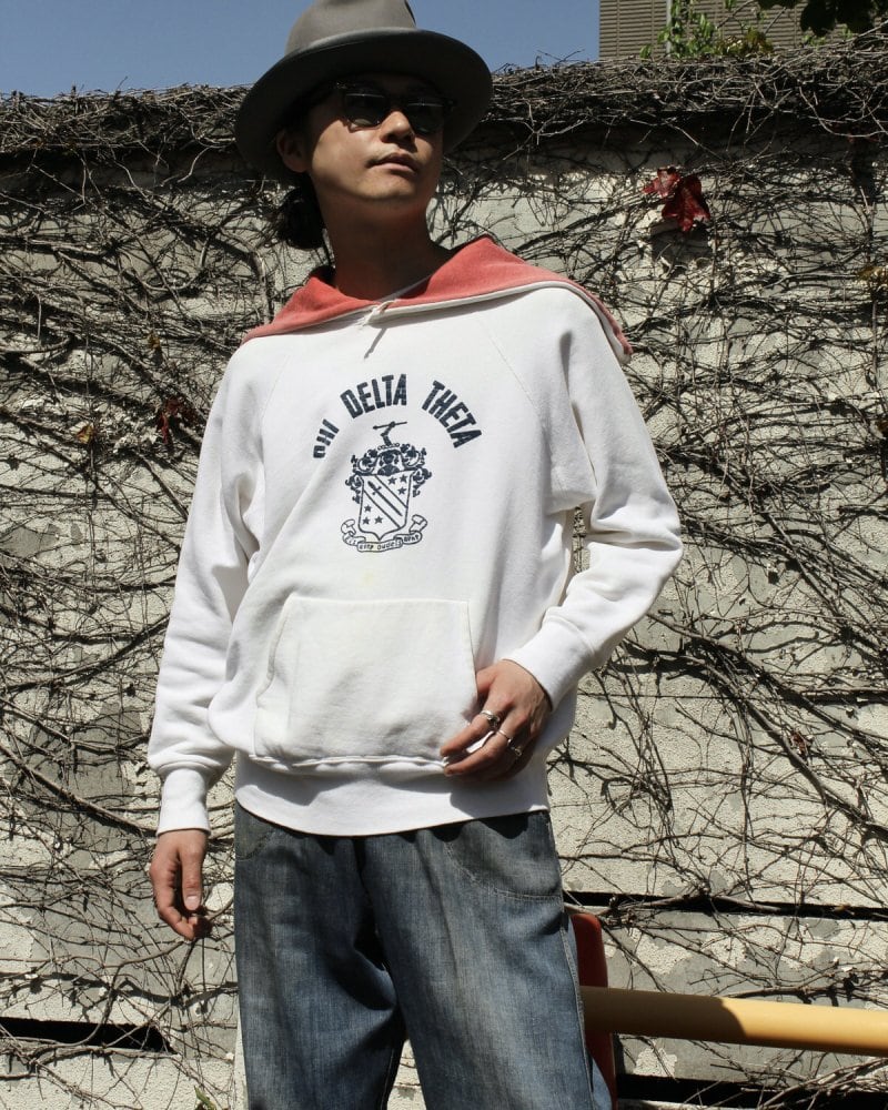 Vintage L/S Cotton Sweatshirt Hoodie [Healthknit] [Late 1950s