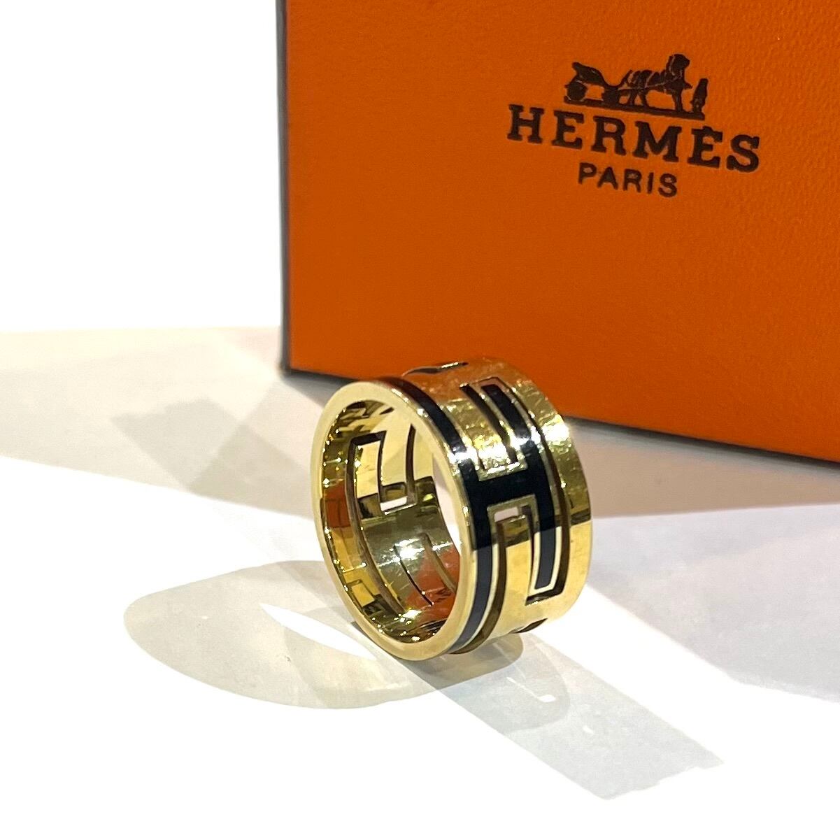 HERMÈS】【13号】2142 クラシック ムーブアッシュ リング 53／SV925